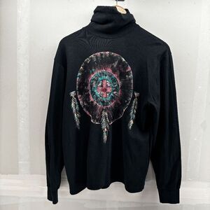 Eastern Mountain Sports Black‎ Heavy Turtleneck Womens L Painted Dream Catcher